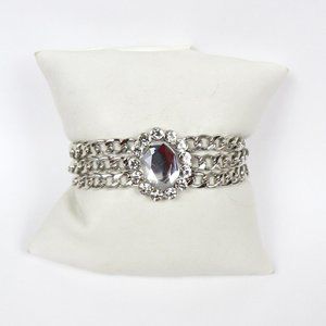 Bijou Drive  silver bracelet with crystal rhinestones